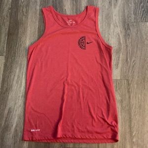 Red basketball tank top